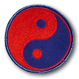 Red and Blue Yin Yang Patch