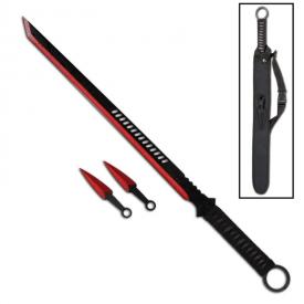 Red Blade Kunai Ninja Sword