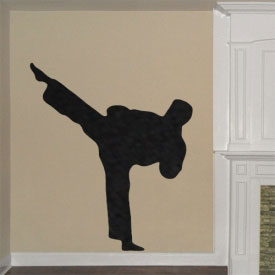 Taekwondo Right Side Kick Decal Sticker5.5-Inches By 5.2-Inches