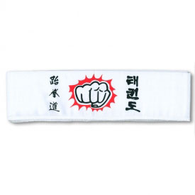 White Taekwondo Fist Headband