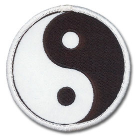 Aufnäher Flicken Patch Zum Aufbügeln Ying Yang Kung Fu Karate 