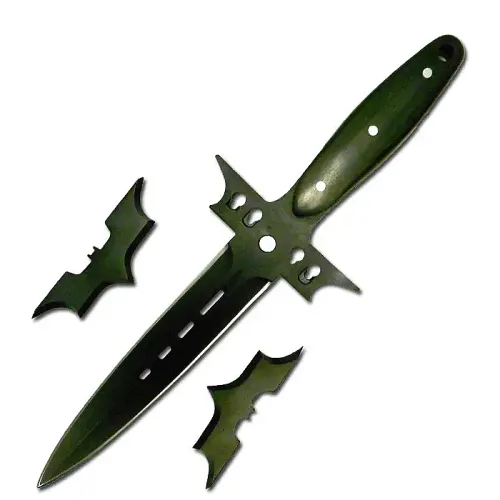 Bat Wing Knife With Shurikens