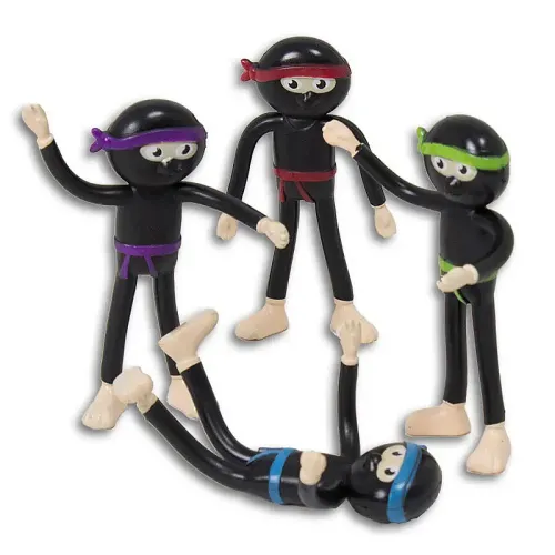 Bendable Ninja Toys (4-Pack)