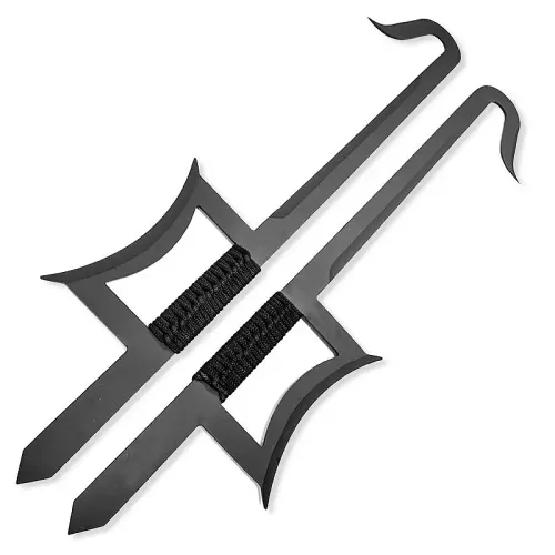 Black Chinese Hook Swords