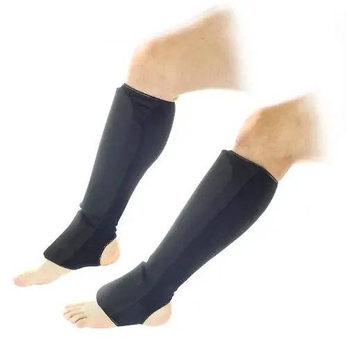 Black Cloth Shin & Instep Guards