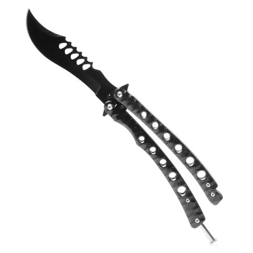 Black Curved Blade Balisong