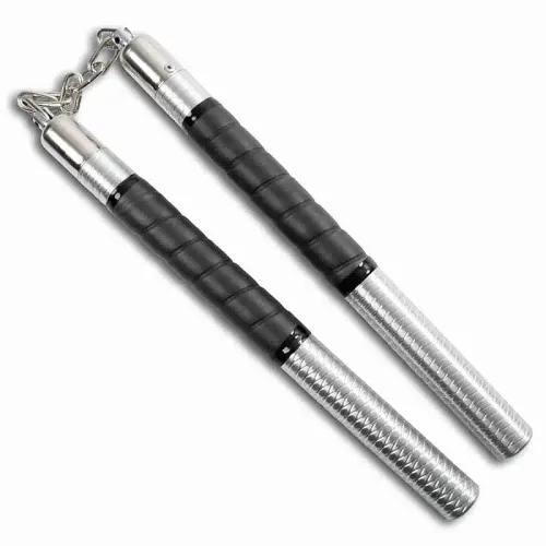 Black Grip Aluminum Nunchucks