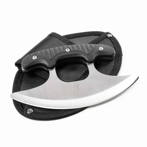 Black Grip Ulu Knife