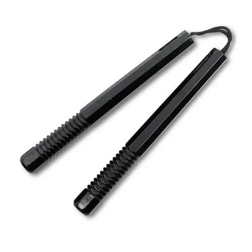 Black Corded Octagon Nunchaku with Grip