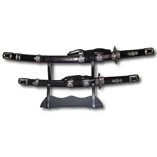 Black Samurai Sword Desk Set
