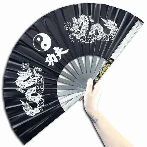 Black Steel Kung Fu Fan