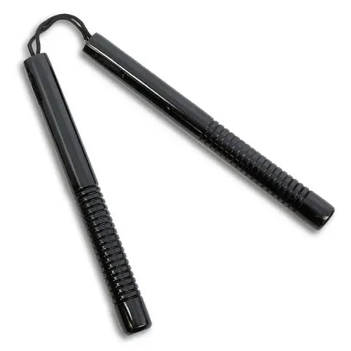 Black Wooden Nunchaku with Cord