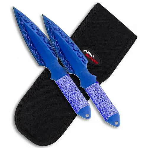 Blue Flame Throwing Knives