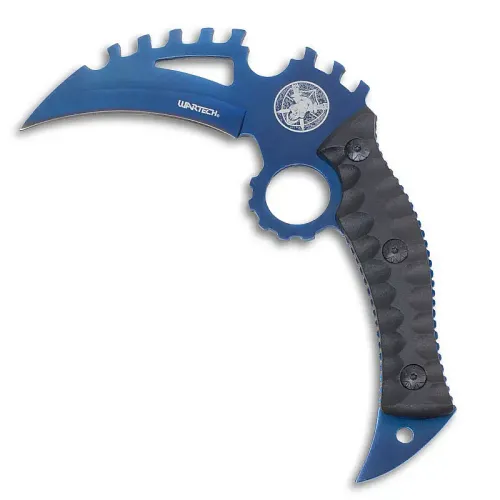 Blue Skull Karambit