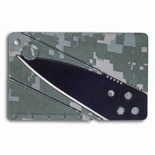 Camo Hidden Credit Card Knife