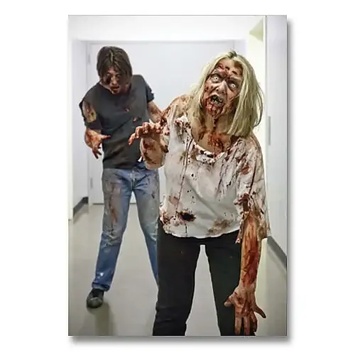 Charging Zombies Target Poster