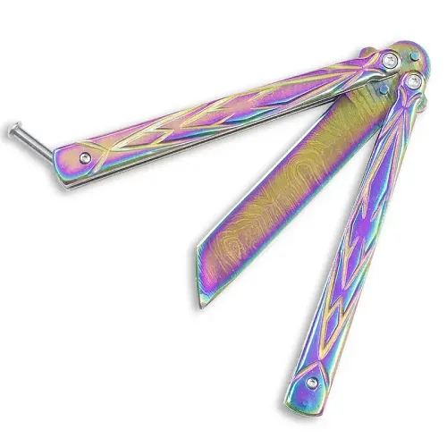 Damascus Steel Butterfly Knife