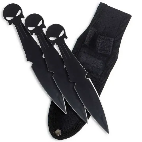 Dark Skull Throwing Knives