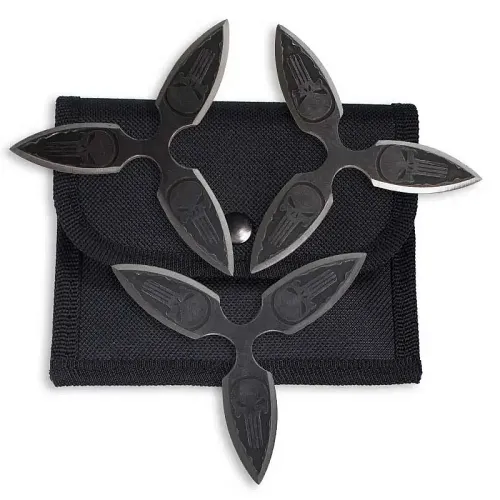 Dark Skull Throwing Star Set