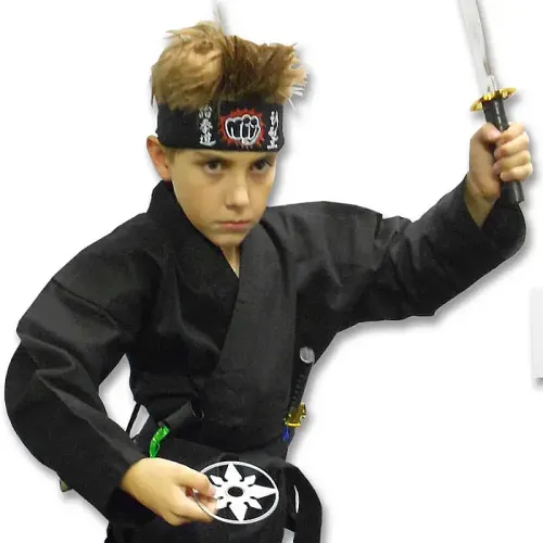 Deluxe Kids Black Karate Costume