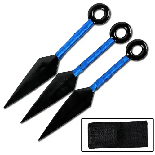 Blue Naruto Ninja Kunai Set