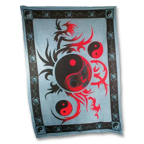 Fire and Ice Yin Yang Tapestry