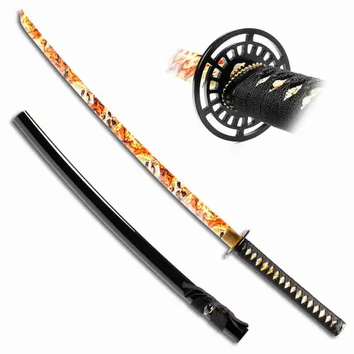 Flaming Skull Katana