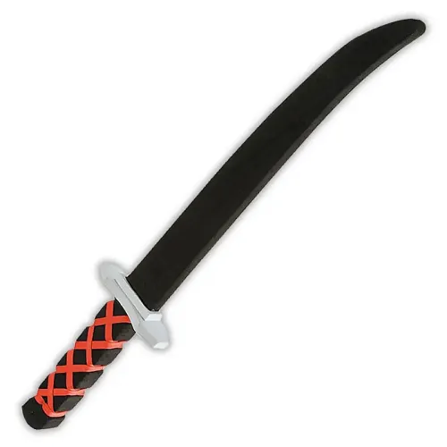 Black and Red Foam Ninja Sword