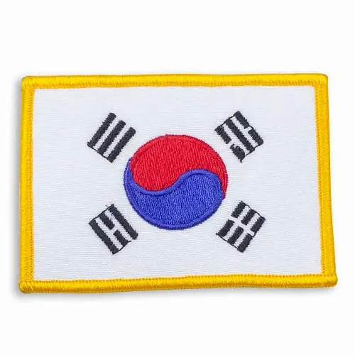Gold Trim Korean Flag Patch