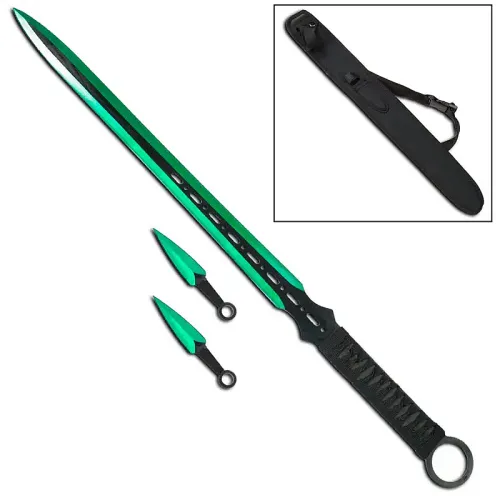 Green Blade Kunai Sword