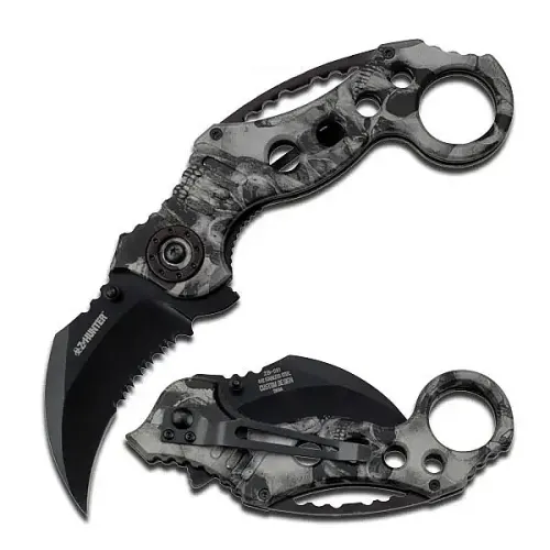 Grey Skull Zombie Killer Karambit