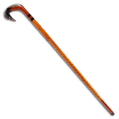 Hand-Carved Defense Cane