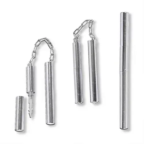 Chrome Hidden Dagger Nunchaku
