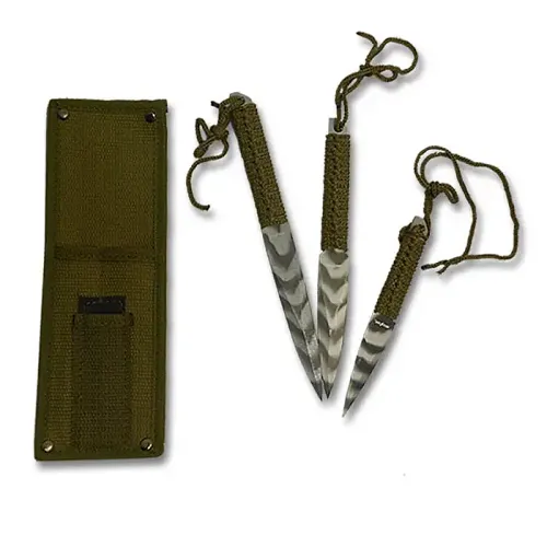 Jungle Camo Throwing Knife Set