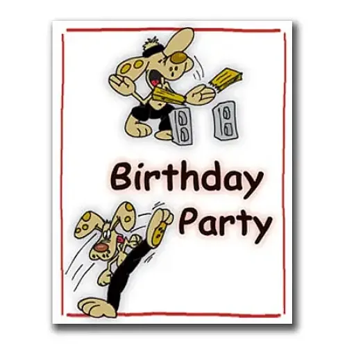 Karate Dogs Birthday Invitations
