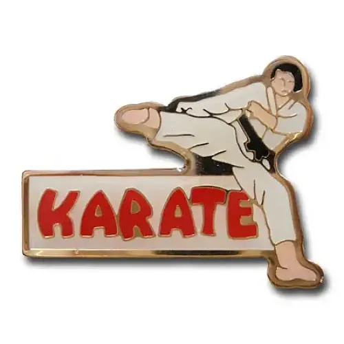 Karate Kick Lapel Pin
