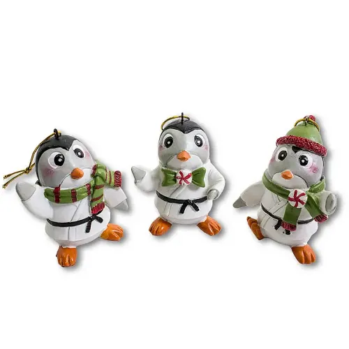 Karate Penguin Ornament Set