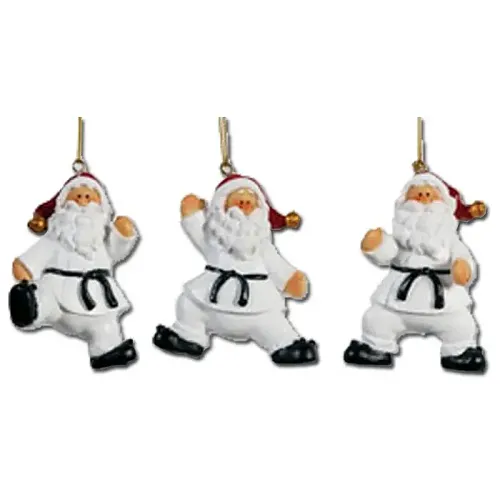 Karate Santa Ornament Set