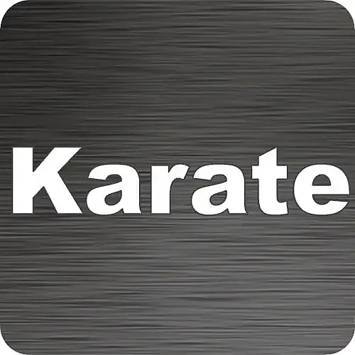 Karate Text Vinyl Car Decal