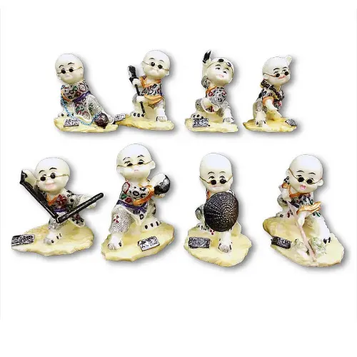 Kung Fu Monk Figurine Set