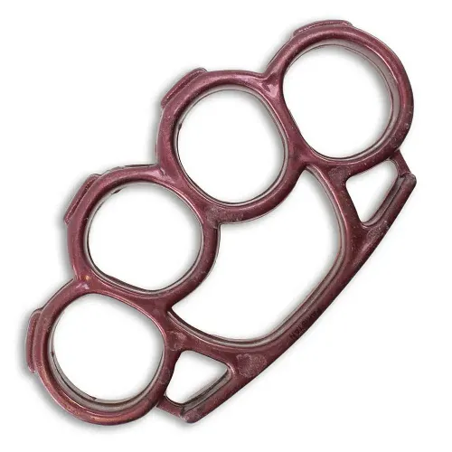 Maroon Plastic Knuckle Duster