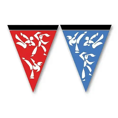 Martial Arts Party Flag Banner
