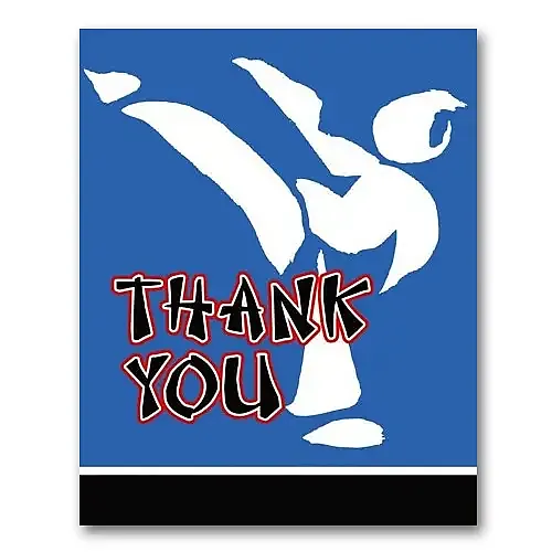 Martial Arts Thank You Cards