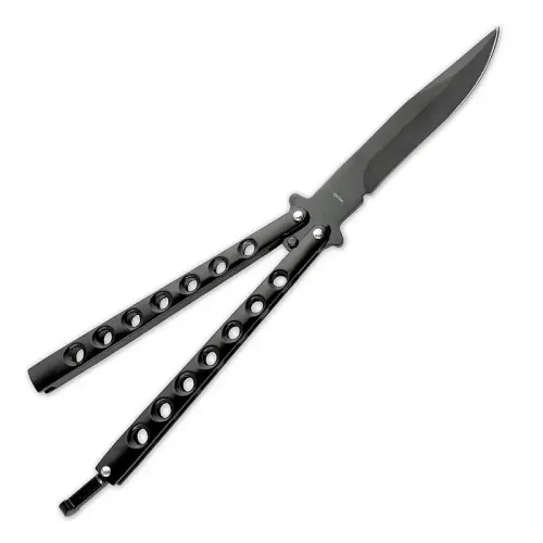 Midnight Black Butterfly Knife
