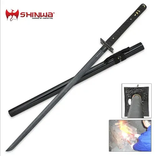 Midnight Dragon Damascus Steel Sword