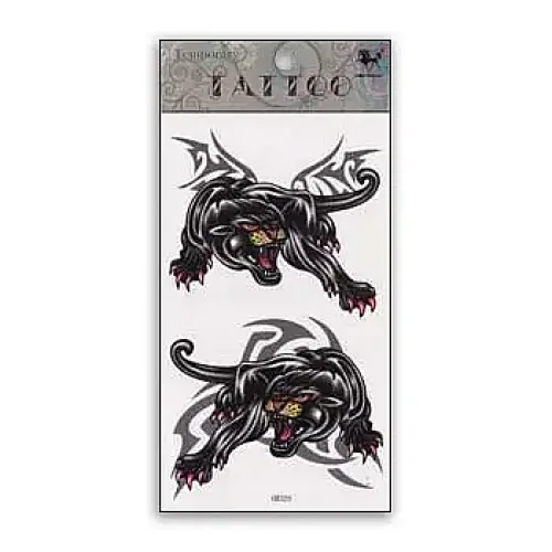 Mighty Panthers Spirit Animal Temporary Tattoo