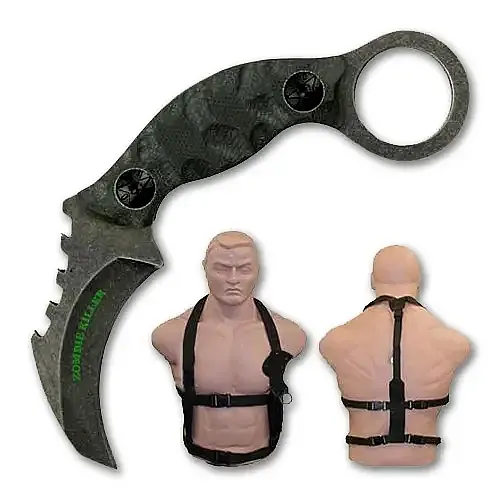 Mini Zombie Killer Karambit with Harness