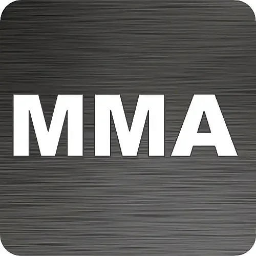 MMA Text Vinyl Car Decal