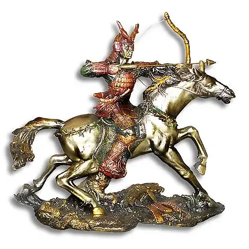 Mounted Archer Samurai Statue