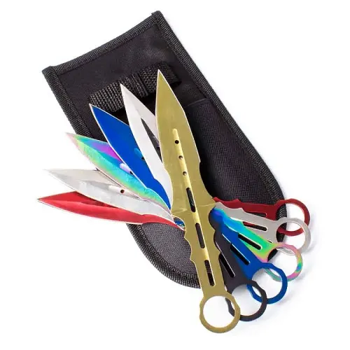 Multicolor Kunai Throwing Knives